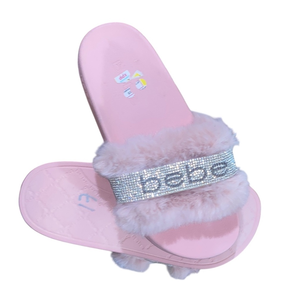 Women’s bebe Pink Furry Slippers